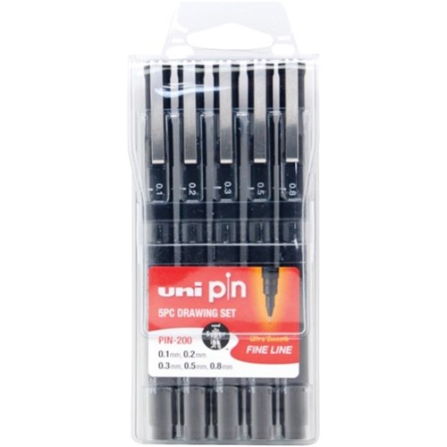 Uni Pin Fine Liner Pen - 0.7 mm, Black 