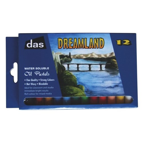 Das Dreamland Water Soluble Oil Pastels Assorted Colours, Pack of 12