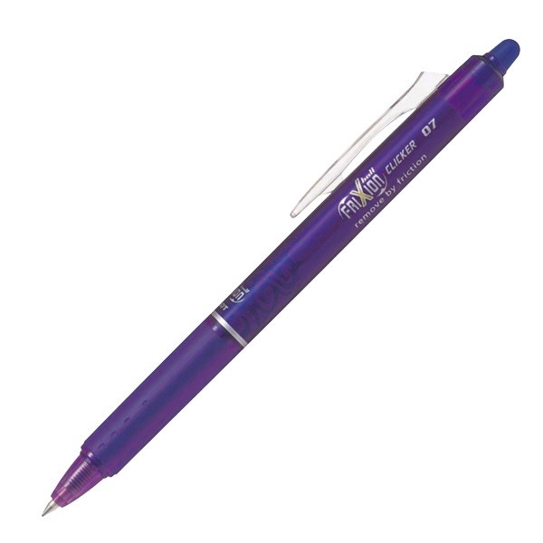 Pilot Frixion Violet Clicker Erasable Rollerball Gel Pen 0.7mm Fine Tip ...