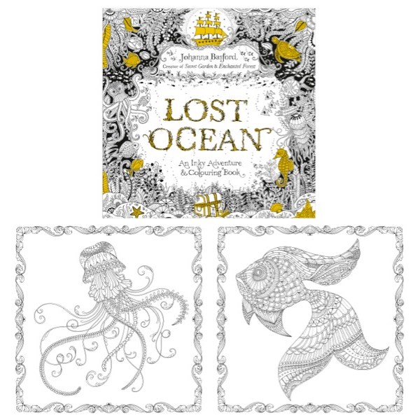 Lost Ocean Adult Colouring Book 96 pages OfficeMax MySchool