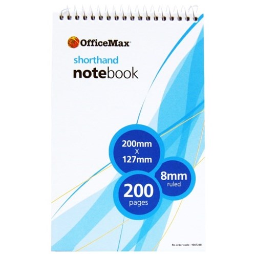 OfficeMax Shorthand Notebook Top Opening 200 Pages | OfficeMax MySchool